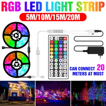 Bezdrôtové Diaľkové Ovládanie RGB Pásy Svetla LED 5050 SMD 12V Flexibilné Osvetlenie USB Pásky Pásky 5M 10 M 15M 20 M Vodotesný Nočné Svetlo