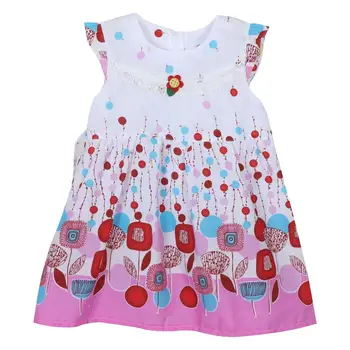Letné Baby Girl Dress Bežné Deti, Dievčatá Bez Rukávov Kvetinový Tlač Šaty Deti Batoľa Šaty