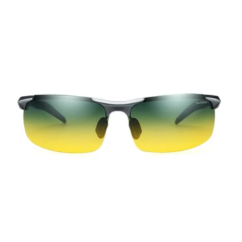 Deň a Noc Dve Používajú Polarizované slnečné okuliare Pre Mužov Nočné videnie UV400 Jazdy Cestovné Okuliare Oculos masculino Námestie Lupa 