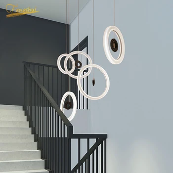 Moderné Akryl LED Svetiel Prívesok Nordic Minimalistický Obývacia Izba, Spálňa, Nočné Prívesok Lampa Hotel Vnútorné Osvetlenie Závesné Svietidlo