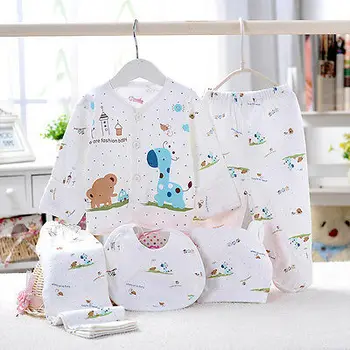 2019 New Horúce Predaj 5 ks Novorodenca Chlapci Dievčatá Bavlnené Oblečenie T-Shirt Nohavice Infant Oblečenie Nastavenie 0-3M