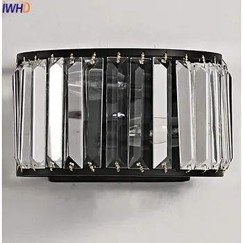IWHD Moderné Crystal LED Nástenné Svietidlá Spálne Vedľa Lampy Cristal LED Nástenné Svietidlá Pre Domáce Sconce Arandela Svietidlo