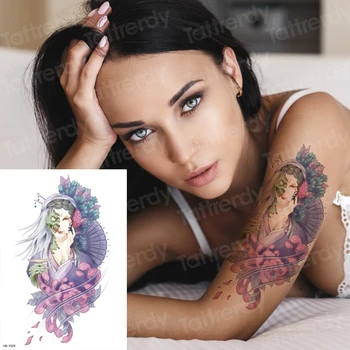 Perie Vtákov Dočasné Tetovanie Nepremokavé Ženy Tetovanie Nálepky Módne Falošné Body Art Dievča Tetovanie 6pcs/set Big Akvarel Veľa
