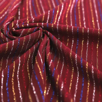 Spandex leskom textílie lesklé pruhy T-shirt módne šaty T shirt svetlých kovových jersey textílie