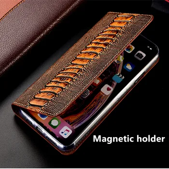 Pštrosie pravej kože magnetické puzdro puzdro pre Xiao Black Shark 2 Pro/Xiao Black Shark 2 telefón prípade slotu karty držiteľ capa