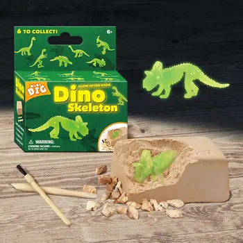 Detská hračka dinosaur výkopové Tyrannosaurus Triceratops Brachiosaurus svietiť hračka fluorescenčné drahokam slepé okno animal model