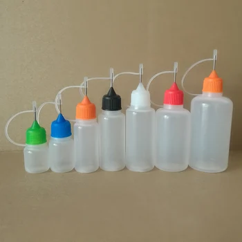 10pcs 3ml 5ml 10ml 15ml 20ml 30ml 50ml PE Plastic Needle Dropper Bottle for E Liquid with Screw Metal Tips