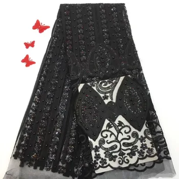 Fialová Nigérijský tylu čipky textílie, najnovšie nežnej čipky textílie, sequined čipky textílie RF2991