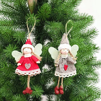 Veselé Vianočné Dekorácie Pre Domov Anjel Bábiky Vianočný Strom Decor Ornament Elf Prívesok Tabuľka Deco Vianočné Darčeky Na Nový Rok 2021