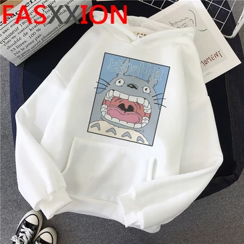 Totoro štúdio ghibli hoodies žena grafickej anime streetwear Nadrozmerné ženy pulóver hoody Ulzzang anime