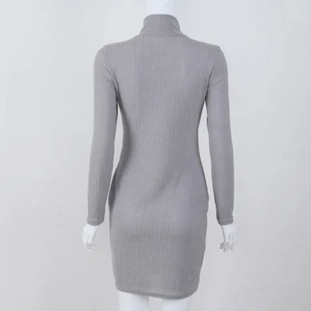 Zimné Šaty, Pletené Svetre Šaty Ženy Plus Veľkosť 2020 Módne Ceruzka Party Šaty Vestidos Čierne Biele Šaty Bodycon