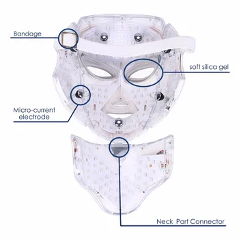 Najlepšie 7 Farieb Fotón PDT Omladenie Pleti LED Pleťová Maska/ Anti-Akné, Odstránenie Vrások Elektrické Terapia Zariadenia pre Kozmetické použitie