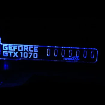 Najnovšie Modrá LED dióda Pre GEFORCE GTX 1070 Svetelný Počítač Hlavné Okno Cool Grafiky Vlastný Podporný Rám Displeja Karty Komponenty Jack