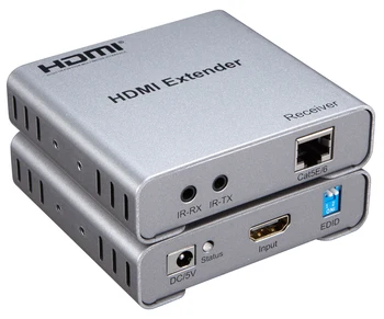 1080P 50 M HDMI Extender Local Loop Out, IR Tým, CAT5E Cat6 RJ45 Ethernet Lan Kábel 3D EDID Vysielač, Prijímač, Notebook, PC, DVD, TV
