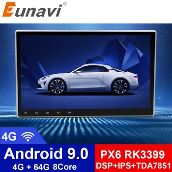Eunavi 2 Din Univerzálny Android 9.0 Auto Rádio Stereo PC, GPS Navigáciu, 2din autoradio Bluetooth USB Headunit 1024*600 IPS TDA7851