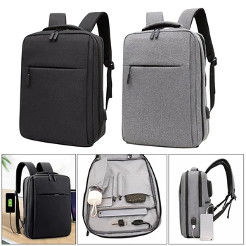 15.6 palce Cestovná Taška Notebook Backpack Batoh W/ USB Nabíjací Port