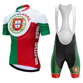 Muži lete Portugalsko jersey sady cyklistické oblečenie maillot ciclismo ropa cyklistiku maillot hombre bycicle nosenie mtb nohavice s náprsenkou krátke set
