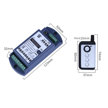 Elektrické Automatické sklenené dvere remote controll 433 switch s bezdrôtovým vysielačom