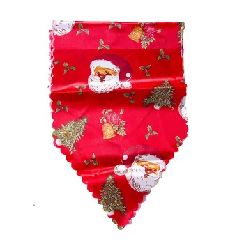 1PC Tvorivé Nádherné Vianoce Bavlnená posteľná Bielizeň Obrus Stola Vlajky Stolové Dekorácie Pre Domov Večera Obrus Strany Ornament