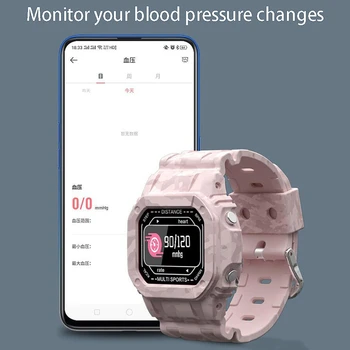 Smart Hodinky Krvný Tlak Fitness Sledovanie Tepovej frekvencie Náramok Ip67 Vodotesné Hodinky pre Android Ios