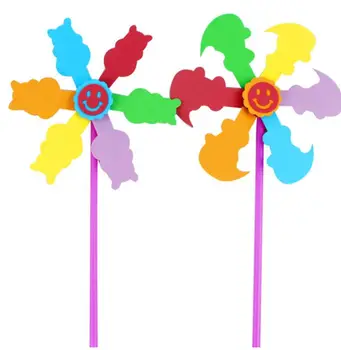 1pc Zábavné EVA veterný Mlyn DIY Cartoon Remeslá Hračky pre Deti, Ručné Větrník Plavidlá Puzzle Zásobník Papiera Vzdelávania Hračky Darček