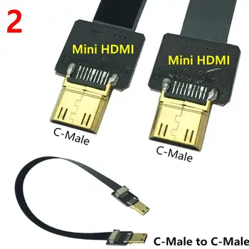 90 Stupňov FPV HDMI Plochý Kábel Micro Mini HDMI Stužkový Kábel Hore Dole Uhol Adaptér FPC Ihrisko pre Multicopter Letecké Fotografie