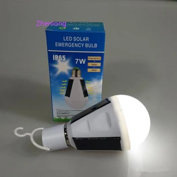 7W 12W E27 Solárne LED Žiarovka Nabíjateľná Núdzové Osvetlenie Lampa pre Kempovanie/Turistika/Solar Stodola/Stan/Rybolov/Tiesňové Lighti