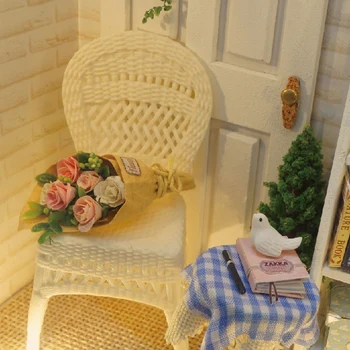 Doll House Rám Miniatúrne s Nábytkom DIY Drevený domček pre bábiky Miniatúry, Hračky pre Deti, Darčeky Remeslá