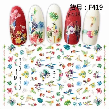 Krása kvetu série samolepiace nail art dekorácie, nálepky, nálepky na manikúru nechtov príslušenstvo nástroj