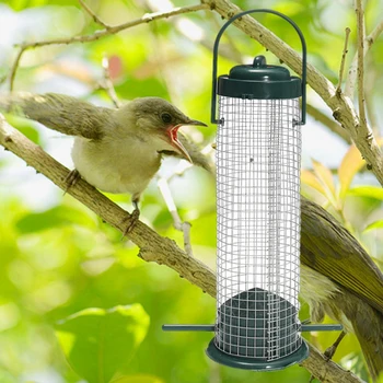 Zelený vonkajšie vtáčie krmítko plastové voľne žijúcich arašidové osiva matica feeder vešiak vták dodávky stojí feeder
