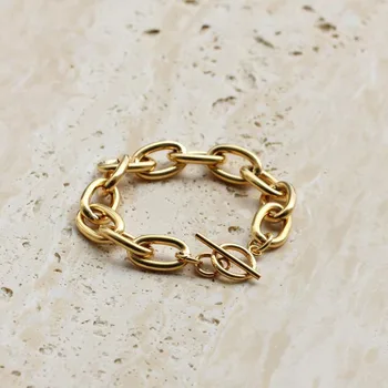 Nové modely Kovové O tvare hrubé reťaze non-vyblednutiu náhrdelník Bohémsky štýl 2021 módne jednoduché šperky dámske strany darček