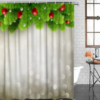 DEARHOUSE Sprchový Záves Vianočný Strom Dekorácie Sprchový Záves Kúpeľňa Opony Domáce Dekorácie