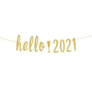 2021 Novej Strany Banner Garland Dekorácie Na Narodeniny A Nový Rok Oslava Dňa FOU99