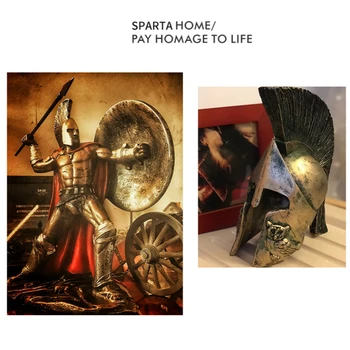 Staroveký Rím Ornament Retro Spartan Charakter Modelu Živice Plavidlá Figúrky Domova Spartan Bojovník Socha Zdobí Obrázok Darček