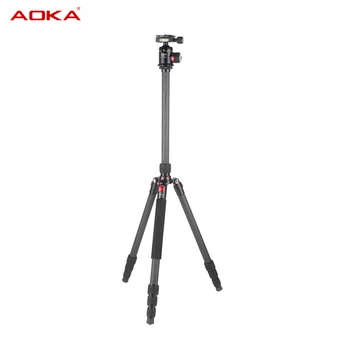 AOKA KR254C Čína priemyselne vyrábané z Uhlíkových Vlákien Profesionálny Statív Cestovanie Kompaktný Statív Monopod Stojan Pre Kameru