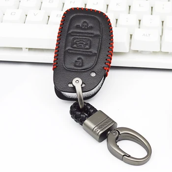 Originálne Kožené Kľúča Vozidla puzdro Pre Hyundai I30 i20 IX25 ix35 SANTAFE Solaris 2017 Tlačidlo Shell Funda Llave Accesorios Automovil