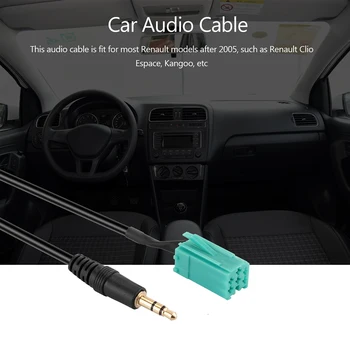 Auto Auto, AUX, CD Audio linkový Vstup Kábel pre Renault 6 Pin na 3,5 mm Konektor