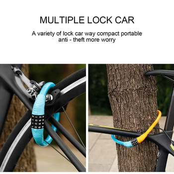 Prenosné Mountain Bike Lock Anti-theft štvormiestne Heslo Resettable Kódované Zámok Elektrické Batérie Motocykel Vonku