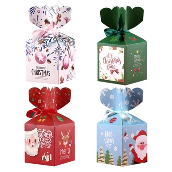Veselé Vianočné Darčekové Tašky Vianočný Strom Plastové Balenie Vrece Snowflake Vianočné Cukrovinky Okno Nový Rok 2021 Deti Láskavosti Taška Noel Dekor