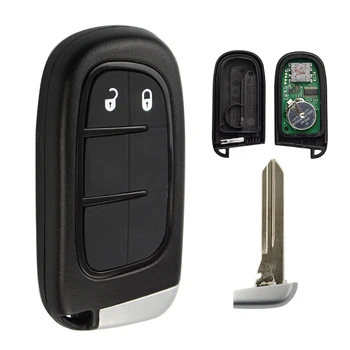 OkeyTech Keyless Entry 433Mhz 4A Čip s Vložte Malé Uncut Čepeľ 2/4/4 Tlačidlo+1 pre Jeep Cherokee Auto Diaľkové Smart Key Card