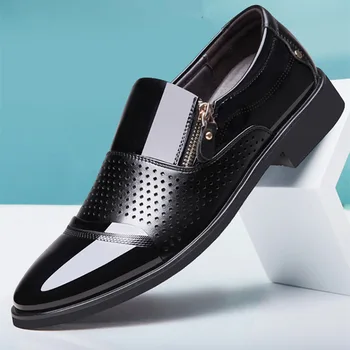 Luxusné Obchodné Oxford Kožené Topánky Mužov Priedušná Gumy Formálne Šaty, Topánky Muž Office Svadobné Bytov Obuv Mocassin Homme