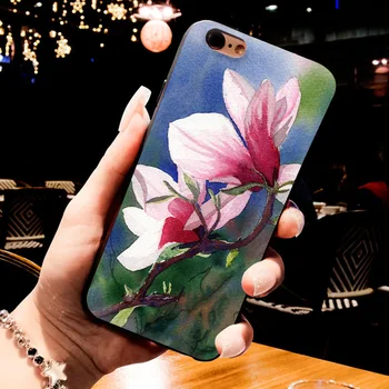 MaiYaCa Magnolia Kvety biele jemné ružové tlač Telefón Príslušenstvo puzdro pre iPhone 6S 6plus 7 7plus 8 8Plus X 5S 12pro funda