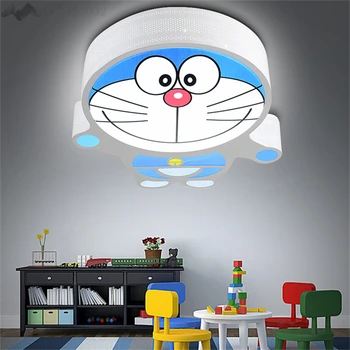 JW Simple Modern Cartoon Machine Cat LED Ceiling Lights Children's Room Light Bedroom Lamp Boy Creative Living Room Lighting