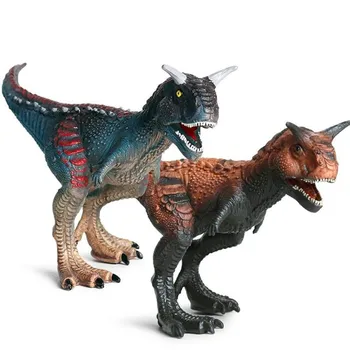 Jurský Mäsožravý Dinosaurus Carnotaurus Ústach Môže Otvoriť Akcie Obrázok Zber Model Hračky Pre Deti, Chlapec Darček