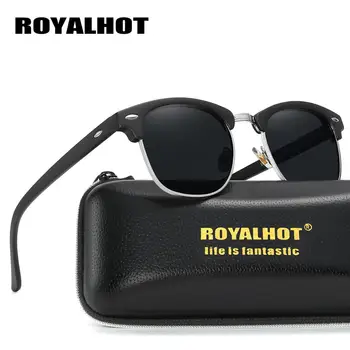 RoyalHot Klasické Vintage Retro Námestie slnečné Okuliare Mužov Značky Dizajnér Slnečné Okuliare Ženy PC Rám Živice Šošovky Okuliarov Móda
