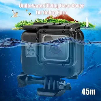 STRIEĽAŤ 45m Vodotesné Podvodné Potápanie Prípade Kryt Vodotesné púzdro Case Black pre GoPro Hero 7 6 5