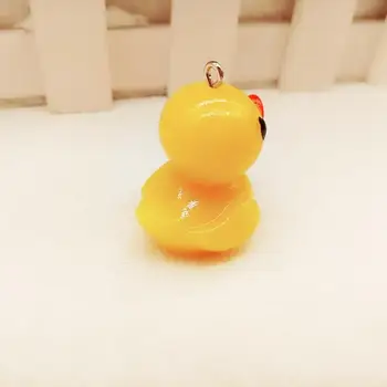 Cartoon živice žltá kačička prívesok na mobilný telefón taška krúžok na kľúče prívesok unisex tvorivé prítomný