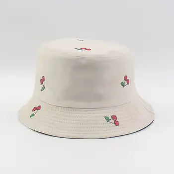 Vedierko Hat Panama Ženy Letné Slnko, Pláž Reverzibilné Cherry Priedušná Dovolenku Príslušenstvo Pre Lezenie Lov Vonkajšie Rybolov