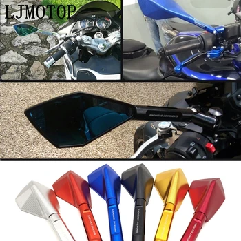 Motocykel Zrkadlo Hliníkové Riadidlá Motorky Spätné Zrkadlá Modrá Pre Yamaha t max 500 530 XP500 XP530 xp 530 500 YZ80 YZ85