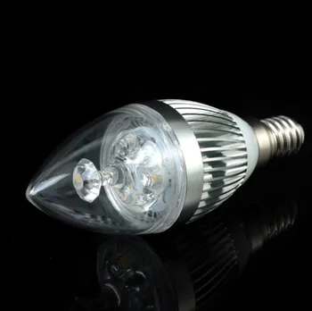 Vysoký jas Stmievateľné E14 LED sviečka svetla, žiarovky lampy 3W 4W 5W AC220V 230V 240V Studená biela Biela teplá biela
